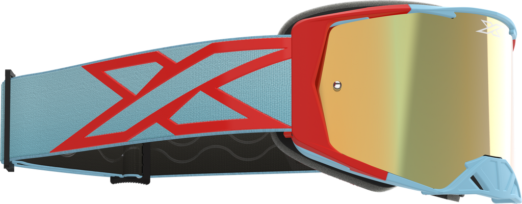 Lucid Caliber Goggle Light Blue Gold Mirror Lens