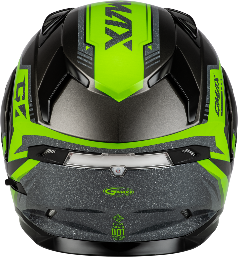 Md 01 Volta Helmet Black/Silver/Green Metallic Xs