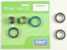 SKF front wheel seal kit with drive bearings, showing the sealed wheel components and bearings installed.