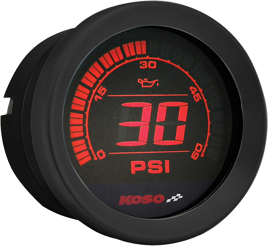 Hd 02 Series Gauge Kit Black Bezel Oil Temp