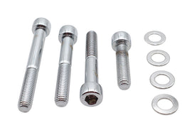Colony Allen mount kit for front brake caliper in chrome, includes brake mounting hardware and components on a clean background.