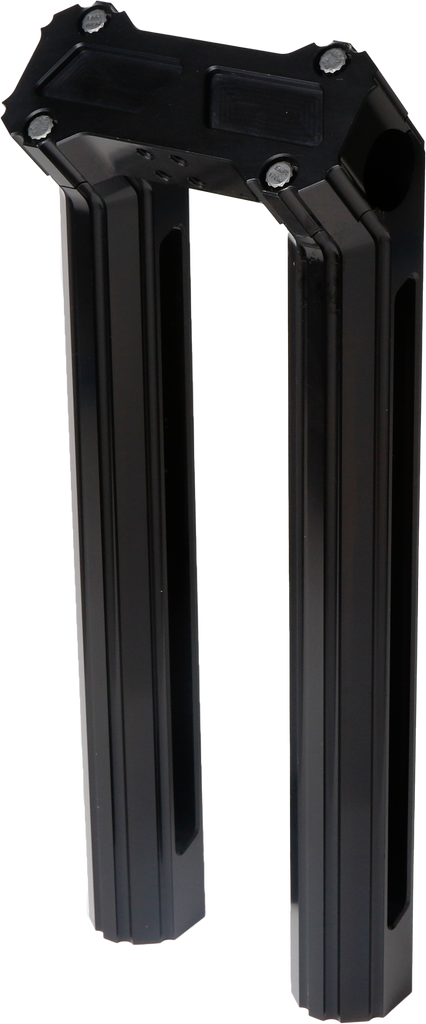 H/D Billet Risers 12" Black Kickback