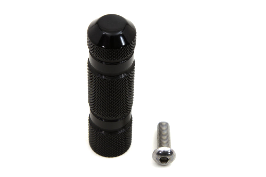Black Knurled Four Grooved Shifter Peg