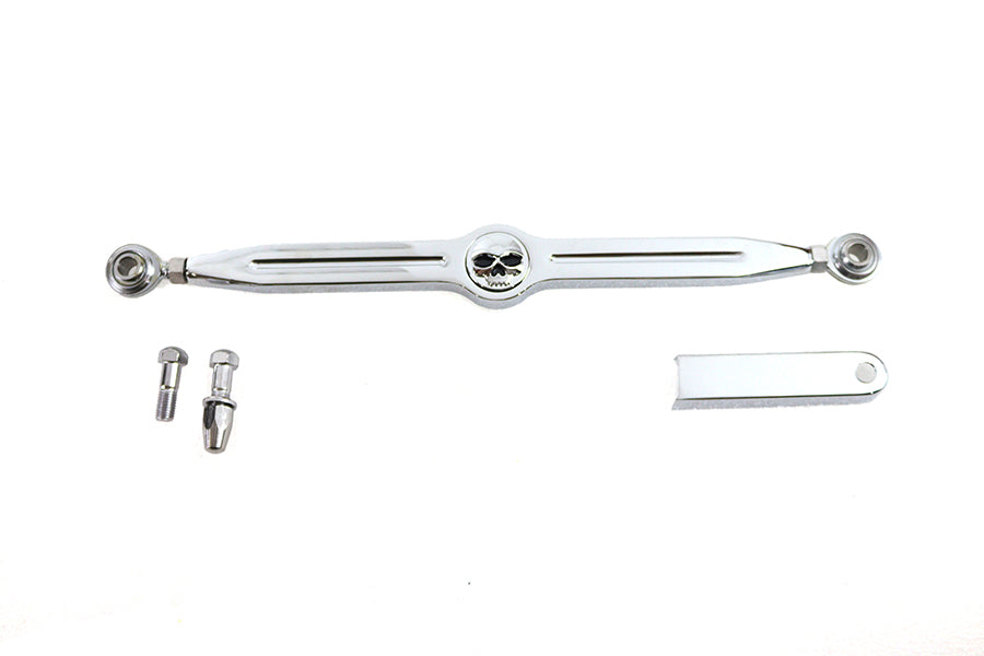 12 inch Skull Shift Rod Kit Chrome