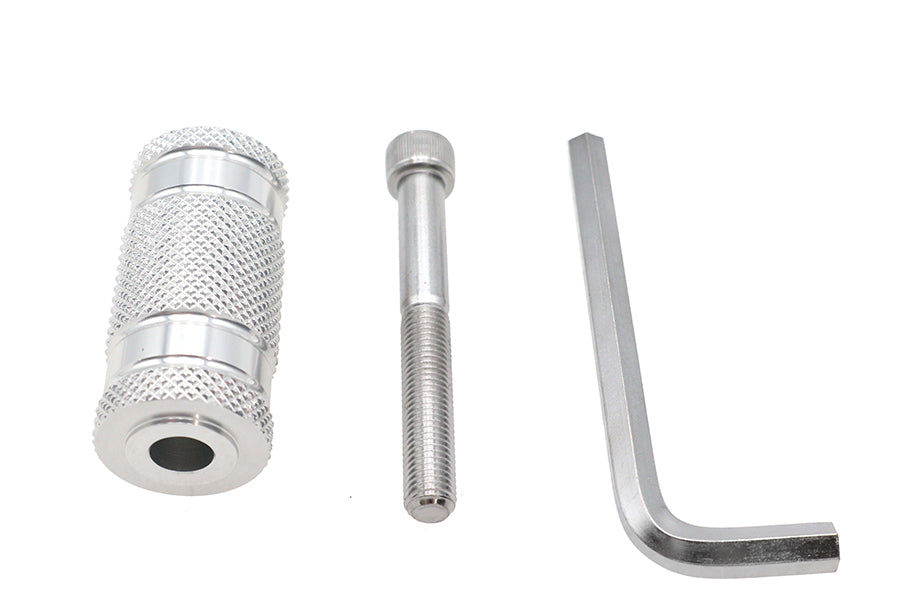 Silver Knurled Four Grooved Shifter Peg