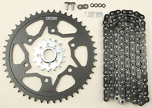 Load image into Gallery viewer, Sprocket/Chain Kit Stl/Stl 16/47t Sil Rx3 520 116l Blk