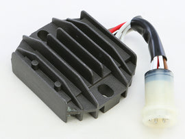 RICKS electrical rectifier and regulator with metal casing and wiring for motorcycle or vehicle electrical system.