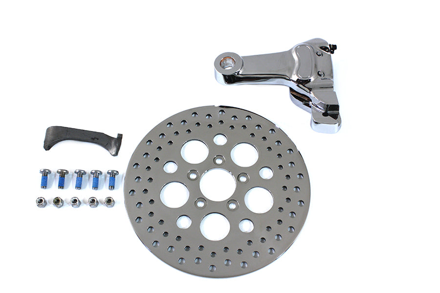 Chrome Rear 4 Piston Caliper and 11-1/2 inch Disc Kit