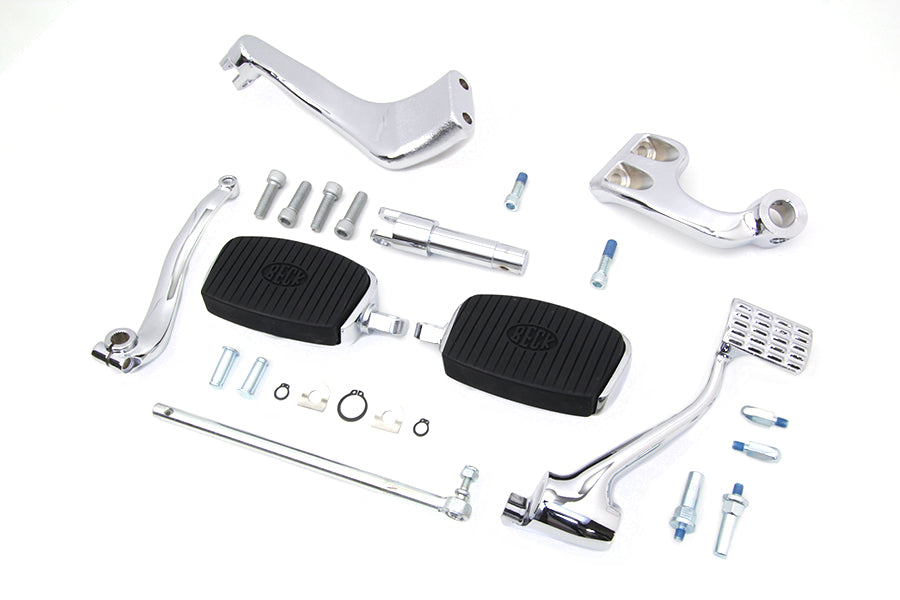Chrome 3 inch Extension Mid Control Kit with Mini Footboards
