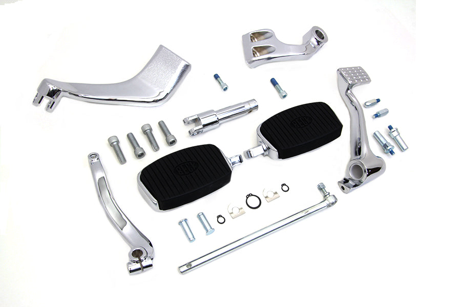 Chrome 3 inch Extension Mid Control Kit with Mini Footboards