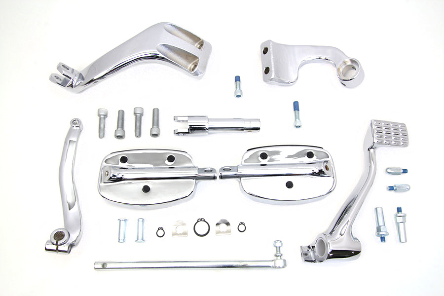 Chrome 3 inch Extension Mid Control Kit with Mini Footboards