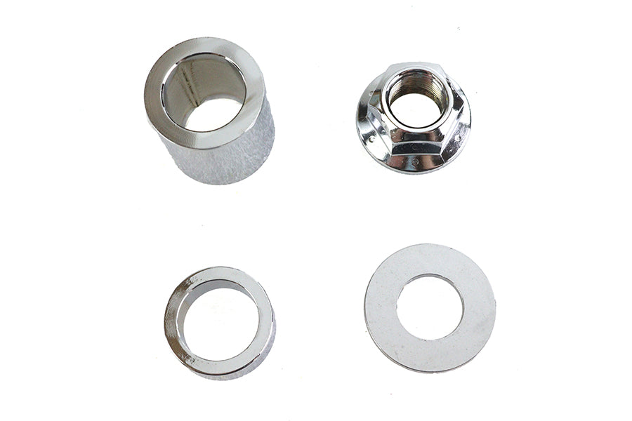 Rear Axle Spacer Kit Smooth Style Chrome