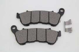 Duro semi-metallic front brake pad set with metal backing plates and friction material, designed for vehicle braking systems