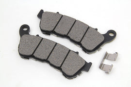 Duro semi-metallic front brake pad set showing metal backing plates and friction material for vehicle braking system.
