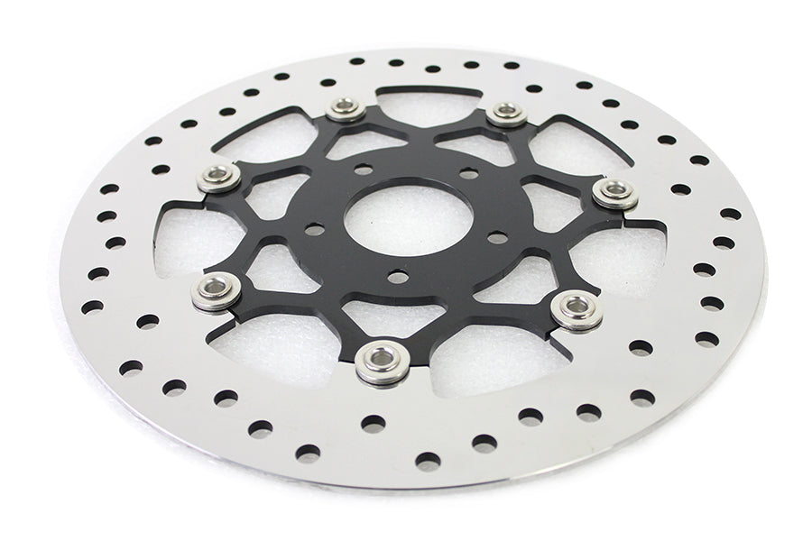 Floating Stainless Steel, Black & Polished 11.8 inch Front B