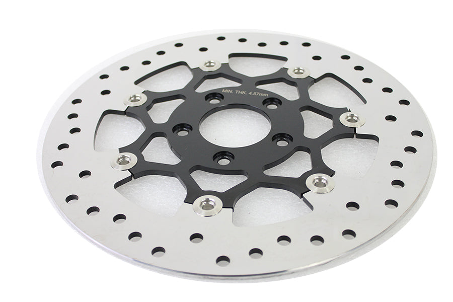 Floating Stainless Steel, Black & Polished 11.8 inch Front B