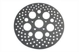 Duro 11-1/2 inch drilled front brake disc showing drilled metal surface and mounting holes for brake system.