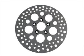 Edart 11.5-inch drilled rear brake disc showing vented design and drilled holes for improved cooling and braking performance.