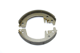 Duro rear hydraulic brake shoe set showing metallic brake shoes with hydraulic components for motorcycle braking system.
