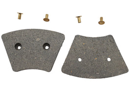 Duro soft front brake pad set showing brake pads with metal backing and friction material for automotive braking system.