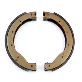Duro replica front brake shoe set showing brake shoes with metal backing and friction lining for motorcycle braking system.