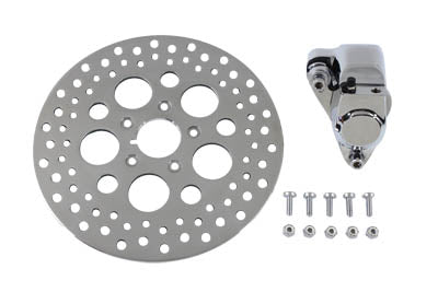 Chrome Front Left Side Caliper and 11-1/2 inch Disc Kit