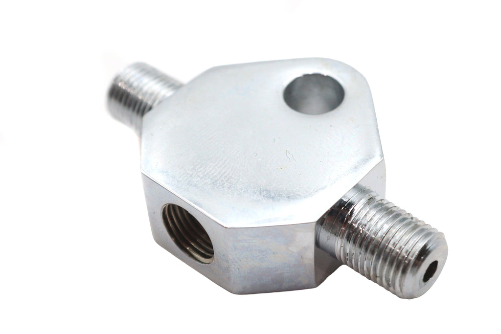 Chrome Brake Line Tee