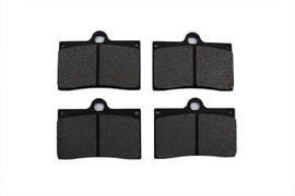 Duro Soft Brake Pad Set showing brake pads with gray friction material and metal backing plates for vehicle braking systems.