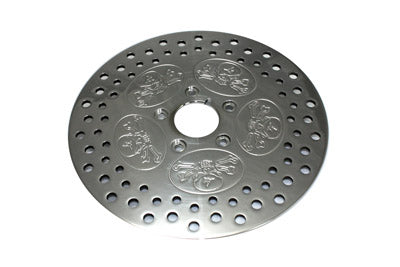 11-1/2 inch Front Brake Disc Skull Design Polished