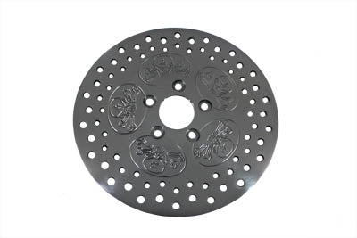 11-1/2 inch Rear Brake Disc Skull Design Polished