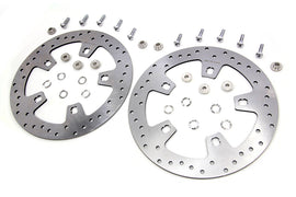 Duro 11.8 inch Drilled Front Brake Disc Set Stainless Steel