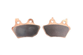 Duro sintered rear brake pad set showing brake pads with metal backing plates and friction material for motorcycle braking.