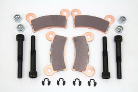 Duro sintered rear brake pad set showing metal-backed brake pads with friction material for motorcycle or bike braking system.