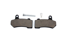 Duro ceramic rear brake pad set showing brake pads with metal backing plates and friction material for vehicle braking system.