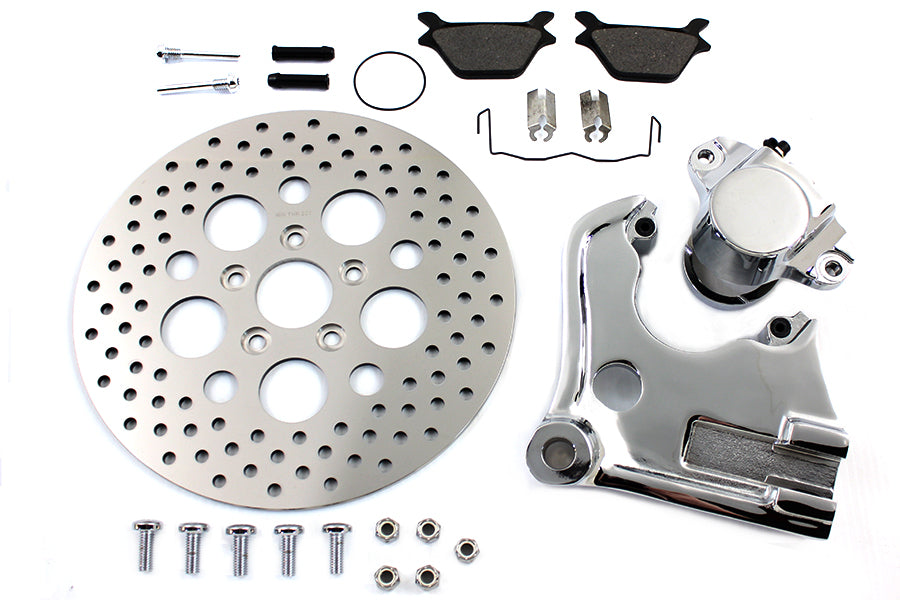 Chrome Rear Caliper and 11-1/2 inch Disc Kit