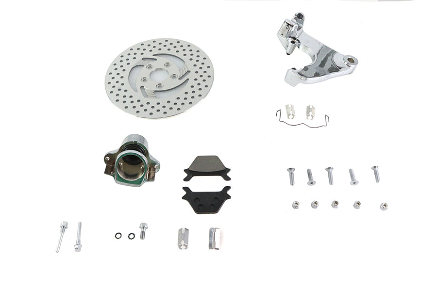 FXR Rear 1 Piston Caliper and 11-1/2 inch Disc Kit Chrome