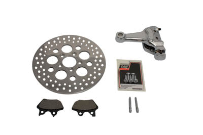 Chrome Rear 4 Piston Caliper and 11-1/2 inch Disc Kit