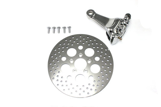 Chrome Rear 4 Piston Caliper and 11-1/2 inch Disc Kit