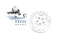 Chrome Rear 4 Piston Caliper and 11-1/2 inch Disc Kit