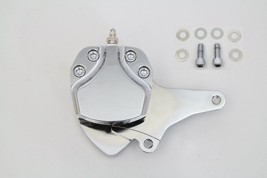 Chrome Billet Front 2 Piston Caliper with Bracket