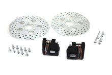 Load image into Gallery viewer, Front Dual Disc Caliper and 10 inch Disc Kit Black
