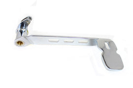 EDART 3-Slot Chrome Brake Pedal for forward control motorcycle, showcasing shiny chrome finish and detailed design.