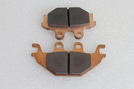 Duro semi-metallic rear brake pad set shown with metal backing plates and friction material for vehicle braking system.
