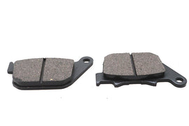 Duro semi-metallic rear brake pad set with multiple brake pads and hardware for vehicle braking system.