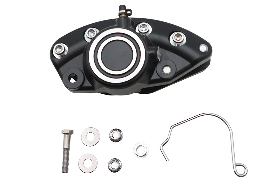 Black Front 1 Piston Banana Caliper with Bullseye