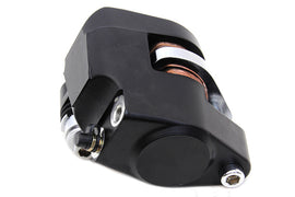 Black Edart front left brake caliper with one piston, designed for vehicle braking systems.