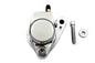 Chrome Front 1 Piston Right Side Caliper with Brake Pads