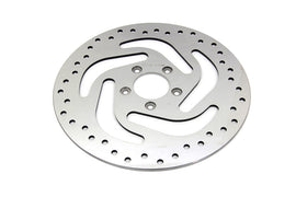 Duro 11.8 inch polished front brake disc, automotive brake component with smooth metallic surface and drilled design.