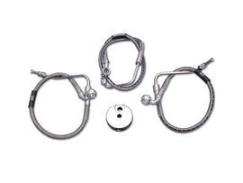 Stainless Steel Front Brake Hoses 25-1/4 inch and 16-1/8 inc