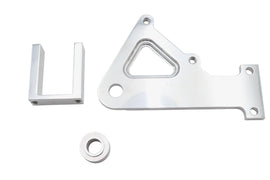 Polished Ultima rear brake caliper bracket, durable metal construction, designed for vehicle braking systems.